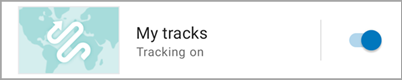 My tracks map card My tracks map card