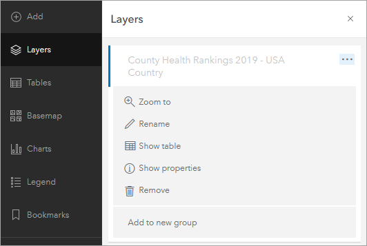 Layers pane Layers pane