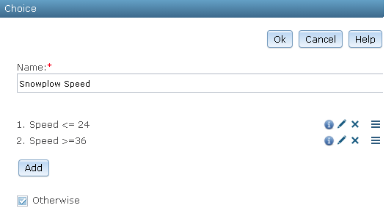 Example conditional statements in Choice dialog Example conditional statements in Choice dialog