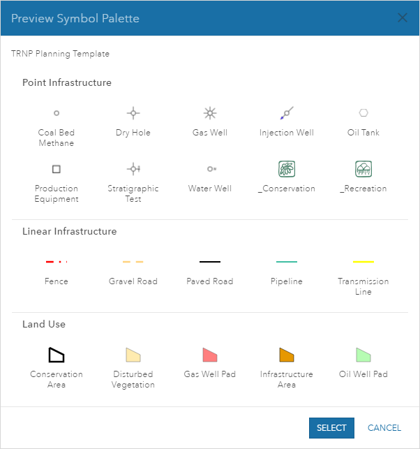 Preview Symbol Palette dialog box Preview Symbol Palette dialog box